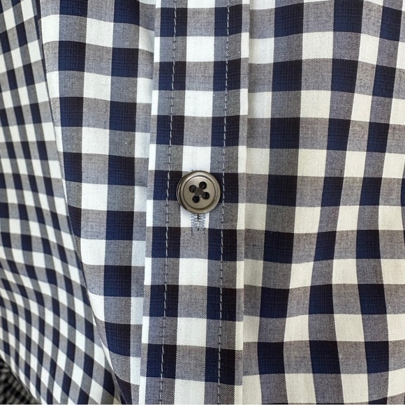 Theory Blue and White Casual Button Down Shirt - Picture 7 of 11